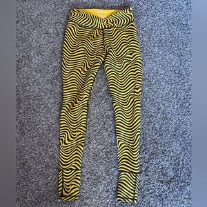Super Fly Honey Sticky Pole Wear Hypnotic Print Grip High Waist Leggings Large